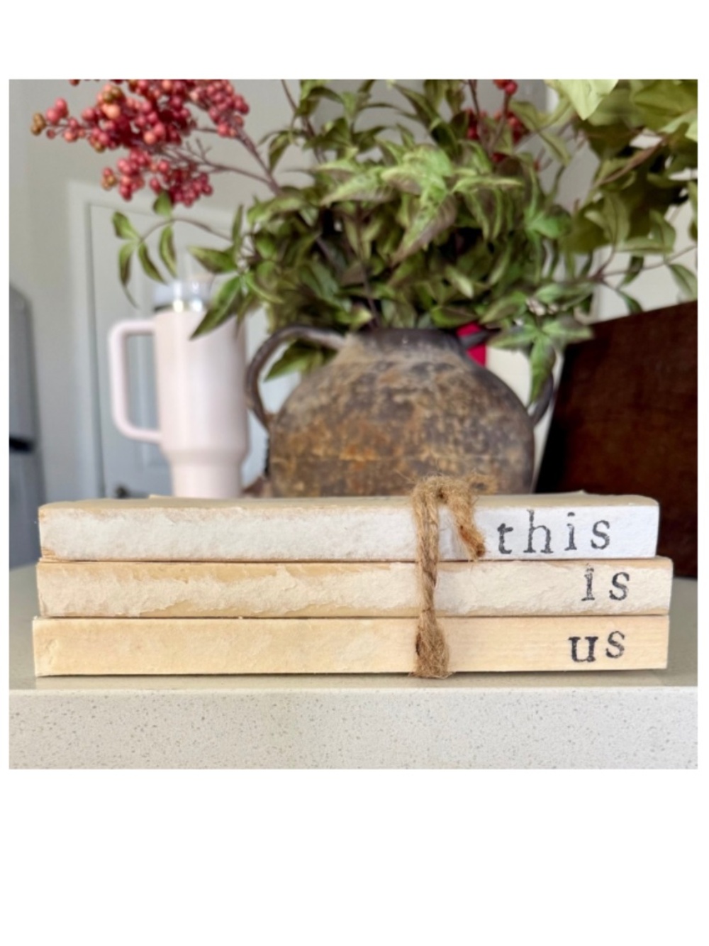 “This Is Us” Decorative Book Stack